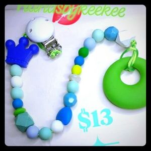 Teether binky holder (boy)